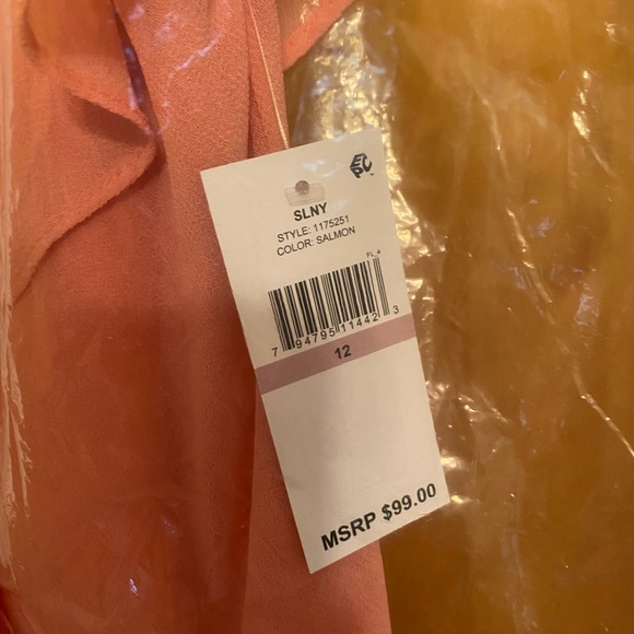 Macy’s Tiered Rhinestone Capelet D - Salmon Pink - Picture 4 of 5